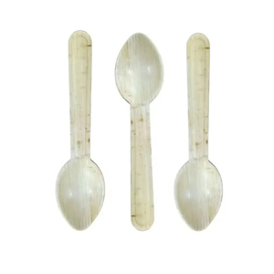 Couverts biodégradables écologiques jetables durables de 16 cm de cuillères de feuille de palmier pour des parties - Product Image 1