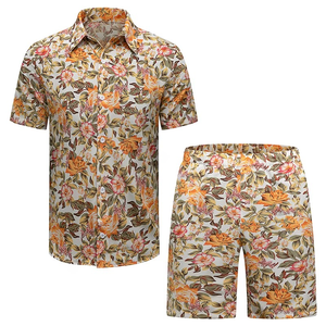 เสื้อชายหาดของผู้ชายเสื้อเชิ้ตเสื้อเชิ้ตพิมพ์ลายดอกไม้แบบลำลองและชุดเดรสแขนสั้น2022วันหยุดฤดูร้อน - Product Image 1