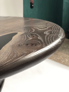 Table basse en bois massif sur mesure « Valencia » – Table de salon artisanale en dalle de bois dur naturel - Product Image 2