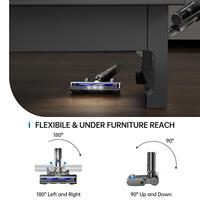 Aspirateur sans fil 250W 24KPA 43 min, cyclonique autoportant, filtre HEPA sec, pour voiture et hôtel, avec affichage LED et recharge murale