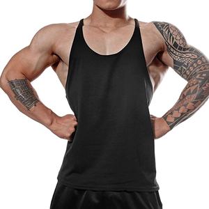 Camiseta sin mangas de algodón transpirable para hombre, camisa muscular sin mangas para entrenamiento, Fitness, correr, culturismo, gimnasio, ropa deportiva de punto - Product Image 1