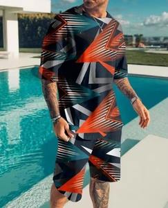 Vente en gros de shorts d'été décontractés pour hommes Chemise à fermeture éclair à séchage rapide avec impression Street Style sublimation Polo Short pour hommes - Product Image 6