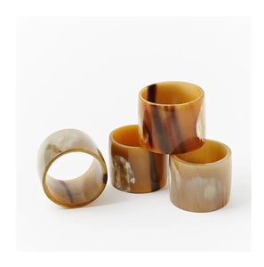 Anillo para Servilletas Hecho a Mano con Cuerno de Búfalo Natural, Ecológico, Decoración Navideña para el Hogar, Tamaño y Diseño Personalizables - Product Image 6