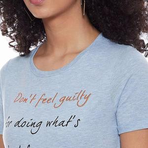 Camisetas de algodón informales para mujer, diseño personalizado con función de secado rápido, botón bordado con cuello redondo, decoraciones de encaje hechas en Pakistán - Product Image 4