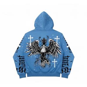 Sudadera con Capucha Personalizada con Pedrería de Jesucristo, Chaqueta de Invierno con Cremallera, Estilo Moderno, 100% Algodón Jersey, Ecológica, Resistente al Viento, Unisex - Product Image 6