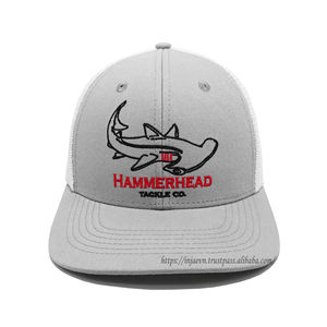 Gorra de camionero gris hecha en Vietnam con diseño bordado en 2D, espalda de malla transpirable personalizable y Snapback ajustable, estilo joven - Product Image 1