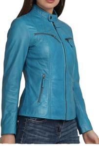 Chaqueta de Cuero de Manga Larga para Mujer, Transpirable, de Alta Calidad, Chaquetas de Cuero Personalizadas con Logotipo, Servicio OEM - Product Image 2