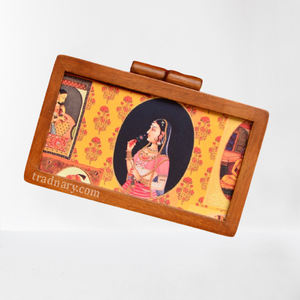 Customized Printed Lady Handbag Latest Evening Clutch Bag Traditional Wedding Use Modern PC Cork Material Lock Closure Cartoon - Product Image 2