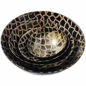 Tazón de cuerno de búfalo hecho a mano hecho de cuerno 100 por ciento natural para uso en cocina y decoración de F S International - Product Image 6