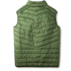 New Arrival Men's Winter Quilted Canvas Sleeveless Puffer Vest Custom Logo Front Plus Size Breathable <b>Waistcoat</b> Stand Collar OEM - Product Image 4