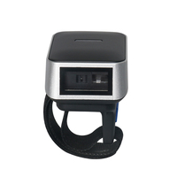 Escáner de código de barras de anillo inalámbrico CCD 1D portátil compacto para lector de código de barras de dedo BT Compatible con Android para uso en almacén