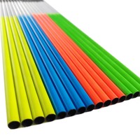 Flèches en carbone fluorescentes multicolores 0.001+-, 32 pouces, ID 6.2mm, Spine 300 340 400 500 600 700 800, Plumes de dinde de 5 pouces, pour la chasse à l'arc