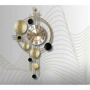 Reloj de Pared Moderno Art Deco, de Metal, con Cristal de Cuarzo, Resina, Decoración para el Hogar, para Sala de Estar, Pedido Mínimo 3 Piezas - Product Image 1