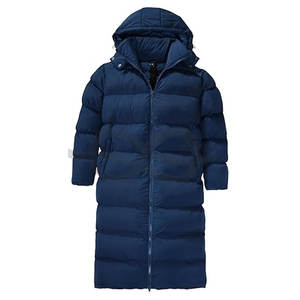 Grand et long manteau matelassé pour hommes Veste d'hiver chaude, élégante et confortable pour les hommes de grande taille isolés - Product Image 1