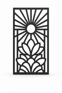Decorative CNC Cut PVC Privacy Screen Room Divider Panel Quiet Deco Arch 800 x 1200 mm Made in Germany - Product Image 4