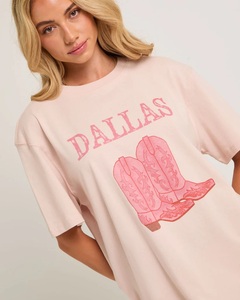 Camiseta de Manga Corta para Mujer, Holgada y Relajada, Estampada, de Secado Rápido, Transpirable y Ecológica, Estilo Urbano, para Verano - Product Image 5