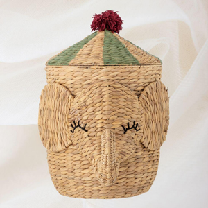 Panier de rangement en jacinthe d'eau en forme d'éléphant - Product Image 2