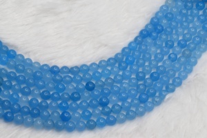 Cuentas de Calcedonia Teñida de 8mm, Redondas, Naturales, Curativas, para la Fabricación de Joyas y Meditación, de Alta Tendencia al por Mayor - Product Image 4