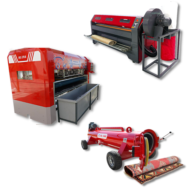Cleanvac Carpet Rug Washing Cleaning Set Washer duster Dryer Three Machines Commercial Service 380V/50HZ/3P CE Certified 1 Year