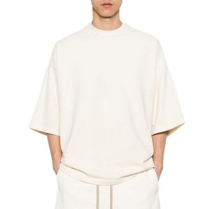 Camiseta para hombre, camisetas personalizadas para hombre, 100% algodón con logotipo, camiseta de manga corta de peso pesado, ropa de calle en blanco con hombros caídos en 2025 - Product Image 1