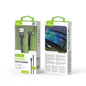 3A 1.5M USB pour Iphone Câble CB-319 NEGRO Haute Qualité Mobile 3M - Product Image 2