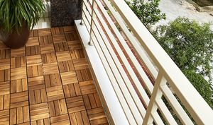 Azulejo de cubierta de madera de acacia de 12 listones moderno Característica de jardín al aire libre impermeable con acabado liso Producto de cubierta Premium - Product Image 3