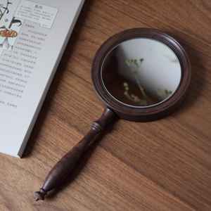 Handcrafted Acacia Wood Hand Held Mirror with Ergonomic Handle Wooden <b>Vanity</b> Mirror for Personal Grooming, <b>Makeup</b>, and Gift Use - Product Image 4