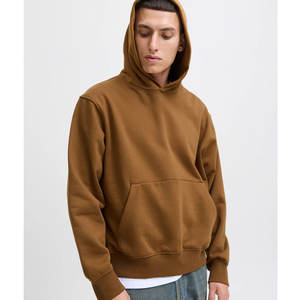 Wholesale OEM Custom Logo Winter Heavy 100% Cotton Oversized Hoodie Men's Sweatshirts Designer Solid Color Hoodie For Brand Logo - Product Image 6