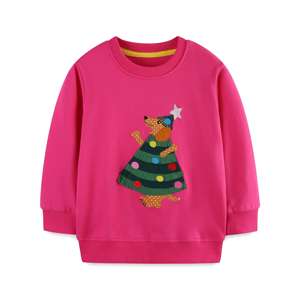 Otoño nuevo estilo europeo moda manga larga estampado de dibujos animados cuello redondo niñas sudadera para mujer - Product Image 1