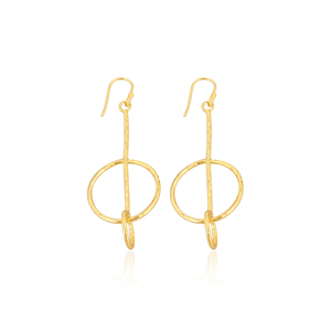 Pendientes Largos de Moda, Pendientes de Latón Chapados en Oro, Joyería de Fantasía para Mujer, Regalos de Cumpleaños - Product Image 1