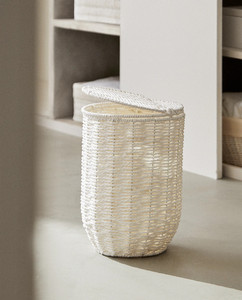 Exquisite Vintage Style Waste Paper <b>Basket</b> <b>with</b> Removable <b>Lid</b> Eco-friendly <b>Seagrass</b> Made in Viet Nam 2024 - Product Image 2
