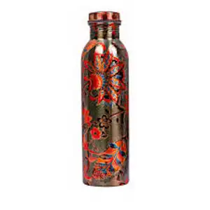 Hot Selling Enamel Water Bottle Multicolour Outdoor Travelling Copper Bottle Drink Ware Travelling Copper Lid Water Bottle