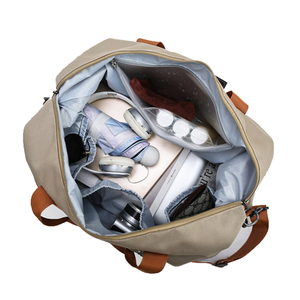 Custom Logo <b>Women</b> Canvas Gym Fitness Duffel <b>Bag</b> Travel Tote Shoes Compartment <b>Weekender</b> Overnight Tote Large Capacity Travel <b>Bag</b> - Product Image 4