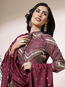 Ensemble Kurta Sharara Duptta pour femmes, style tendance, broderie lourde, silhouette en A, tissu polyester respirant, élégant et magnifique - Product Image 6