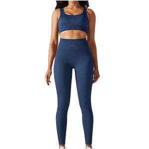 Ensemble de yoga fitness personnalisé sans couture pour femmes, soutien-gorge de sport doux, leggings respirants, vêtements de sport confortables pour tous les jours - Product Image 2