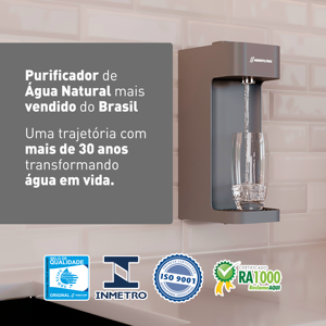 Filtre à eau en charbon actif Facile C3 gris |   ISO 9001 INMETRO |   NSF 61 Brésil - Product Image 5