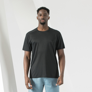 T-shirt à manches courtes surdimensionné à col rond pour homme 100% coton confortable tricoté imprimé motif Streetwear - Product Image 2