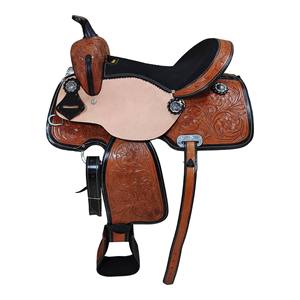 Vente en gros de selles pour adultes de course de baril de qualité supérieure selles de cheval occidentales en cuir véritable faites à la main en vrac usine de tack de rodéo - Product Image 5