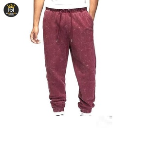 กางเกงวิ่งสำหรับผู้ชายกางเกงผ้าฝ้ายฟอกสีกรดใหม่กางเกงออกกำลังกายยิมฟิตเนสแทร็คเข้ารูปสำหรับผู้ชาย - Product Image 1