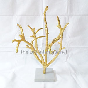 ตกแต่งโลหะชุบทองใบไม้ประติมากรรมตกแต่งสำเนียงตกแต่งบ้านหรูหรา - Product Image 6