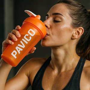 Shaker à protéines et gobelet à eau en plastique portable personnalisé avec logo, bouteille de shaker à protéines pour la salle de sport, fabrication au Vietnam - Product Image 3