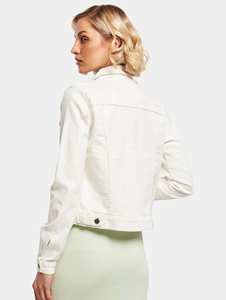 แจ็คเก็ตยีนส์ออร์แกนิคสีเบจสำหรับผู้หญิง รุ่นขายดีล่าสุด ผลิตตามสั่ง (OEM) ระบายอากาศได้ดี ติดกระดุม ผ้าฝ้าย ใส่สบายทุกฤดู - Product Image 2