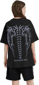 Camiseta Vintage para Hombre con Efecto Desgastado y Lavado Ácido, Camisetas con Gráficos Personalizados, Camisetas Cortas de Punto Oversize con Impresión Serigráfica - Product Image 6