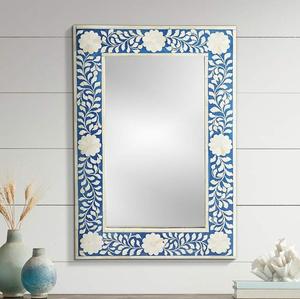 Handmade Eco Friendly Bone Inlay Customizable Round <b>Mirror</b> Indian Artistic Art <b>Deco</b> Creation - Product Image 4