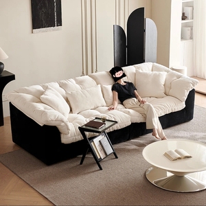 Modern Two Seat Sofa <b>Bed</b> With <b>Padded</b> Arms And Loose Back Upholstered For Living Room - Product Image 2