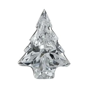 Forma de árbol de Navidad, Diamante cultivado en laboratorio suelto, corte elegante inspirado en vacaciones festivas para joyería única - Product Image 1