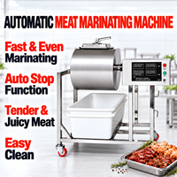 Machine à marinade automatique de viande 30L en acier inoxydable, marinadeur à rouleaux, équipement de mélange alimentaire électrique pour cuisine commerciale
