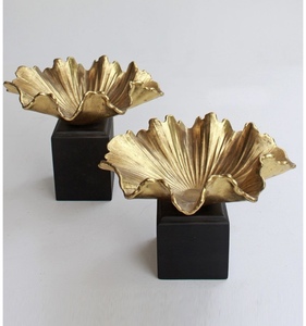 Cuenco de hoja de oro de Metal fundido, plato de anillo de joyería, soporte de anillo en forma de hoja pequeña, organizador de joyas - Product Image 3