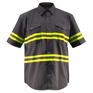 2024 Design chemise de sécurité haute visibilité Logo personnalisé vêtements de travail respirants sécurité réfléchissant sécurité t-shirt hommes en gros - Product Image 5