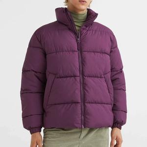 Chaqueta acolchada de invierno cálida de gran tamaño personalizada para hombre, chaqueta acolchada de lona con burbujas - Product Image 2